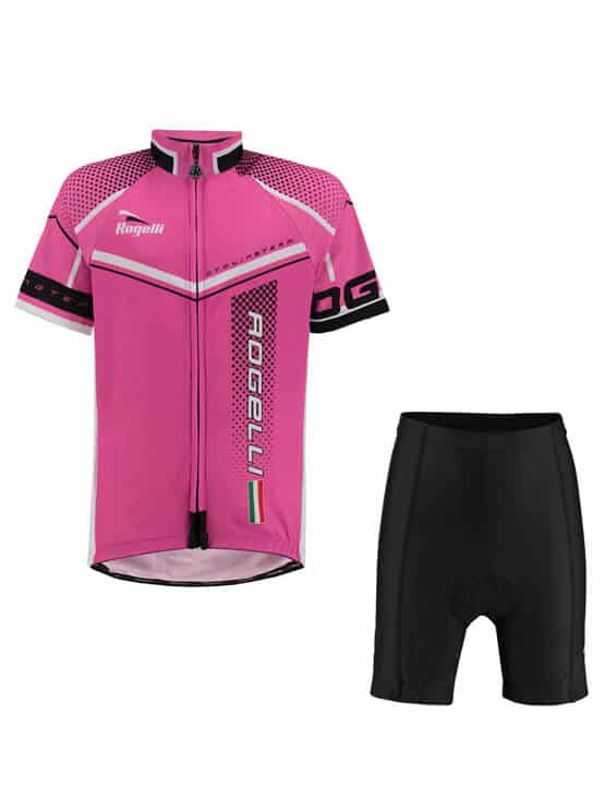 Rogelli fietskleding set gara mostro roze | Sport-Kids.nl